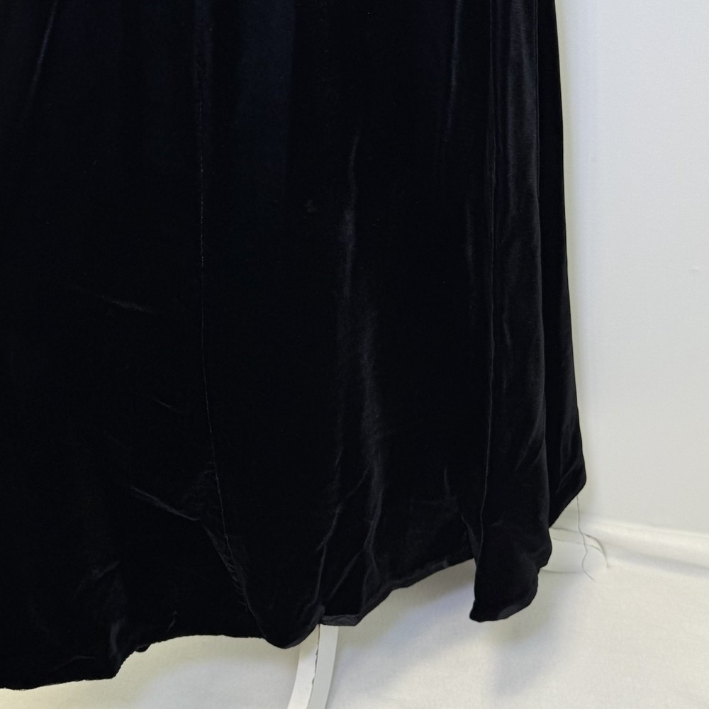Vintage 80s Positively Ellyn Corset Black Velvet Goth Prom Cocktail Dress union - Picture 5 of 16